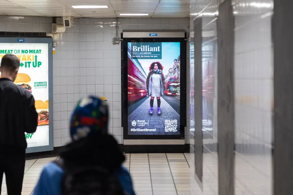 Digital display board in Euston station
